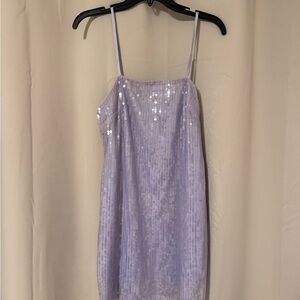 Sequin Lavender Mini Dress